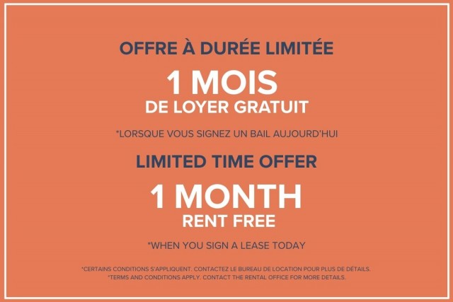 Laval-des-Rapides Apartment 1 b. $1,300/month. Apartment for rent in Laval-des-Rapides