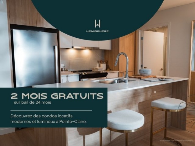 Pointe-Claire Apartment 3 b. $3,490/month. Apartment for rent in Pointe-Claire