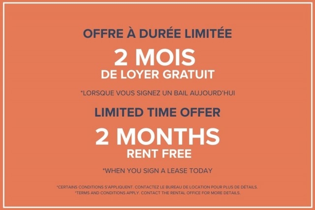 Quartier latin and south-central Apartment 1 b. $1,630/month. Apartment for rent in Quartier latin and south-central