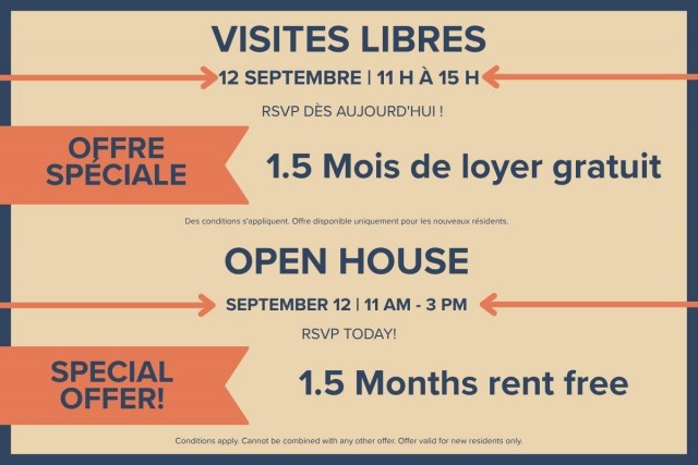 Ste-Rose Apartment 1-2 b. $1,935/month. Apartment for rent in Ste-Rose