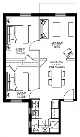 Notre-Dame-de-Grace Apartment 2 b. $1,699/month. Apartment for rent in Notre-Dame-de-Grace
