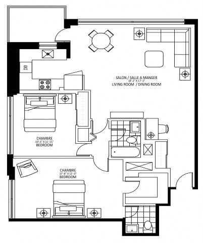 St-Michel Apartment 2 b. $2,549/month. Apartment for rent in St-Michel