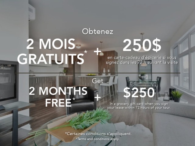 Saint-Hubert Apartment 1 b. $1,380/month. Apartment for rent in Saint-Hubert